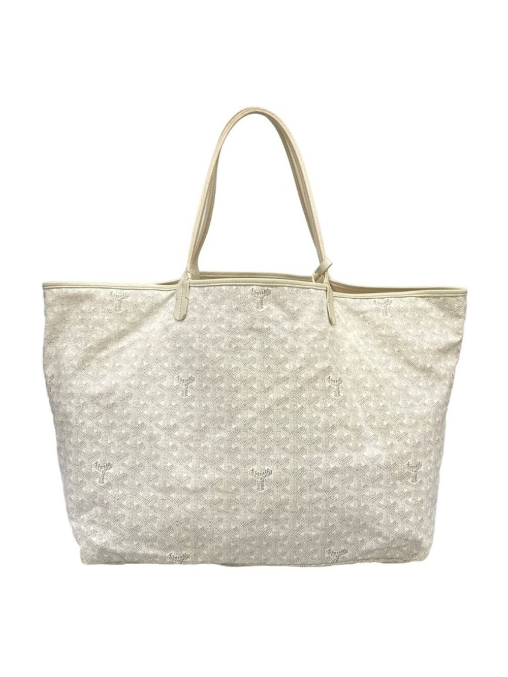 Goyard Tote Bag Saint Louis GM White Leather